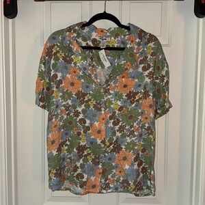 RSQ Floral Short Sleeve Button Down